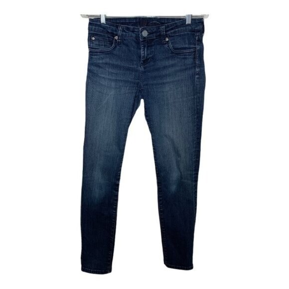 Kut From The Kloth Size 2 Skinny Jeans Dark Blue Stretch Denim Pants - Picture 1 of 12